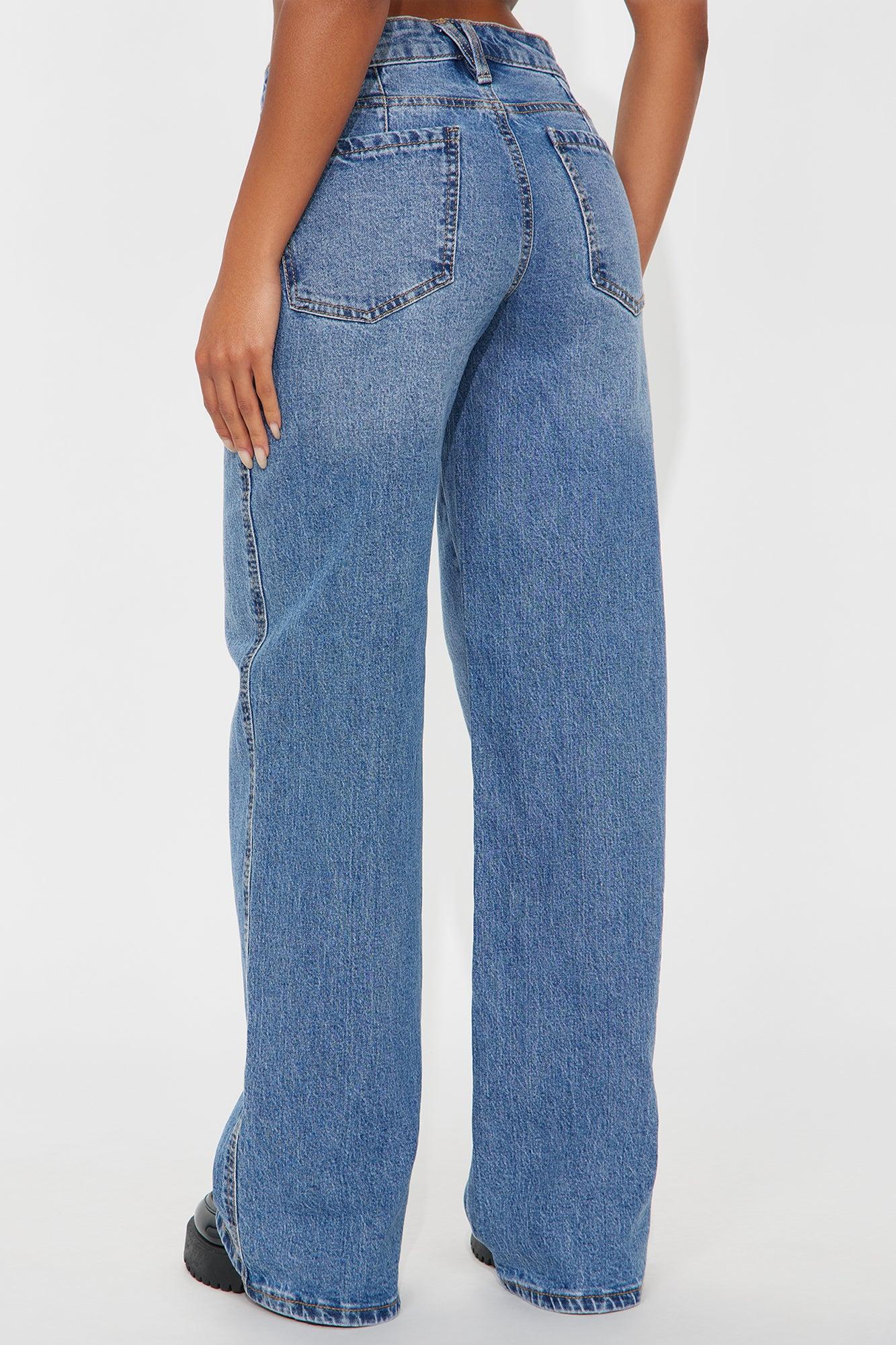 Everyday Slouchy Wide Leg Jeans - Medium Wash Product Image