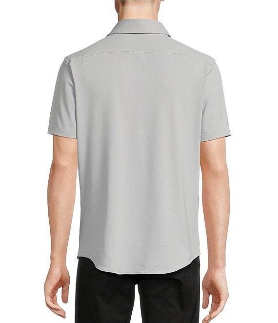 Cremieux Blue Label Micro-Stripe Brrr°® Jacquard Coat Front Short Sleeve Woven Shirt Product Image