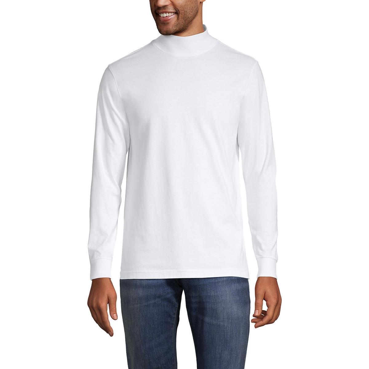 Men's Lands' End Super-T Mock Turtleneck, Size: XL, Radiant Blue Product Image
