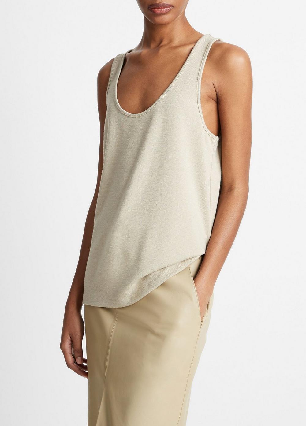Womens Relaxed Scoop-Neck Tank, Sepia, Size L Vince Product Image