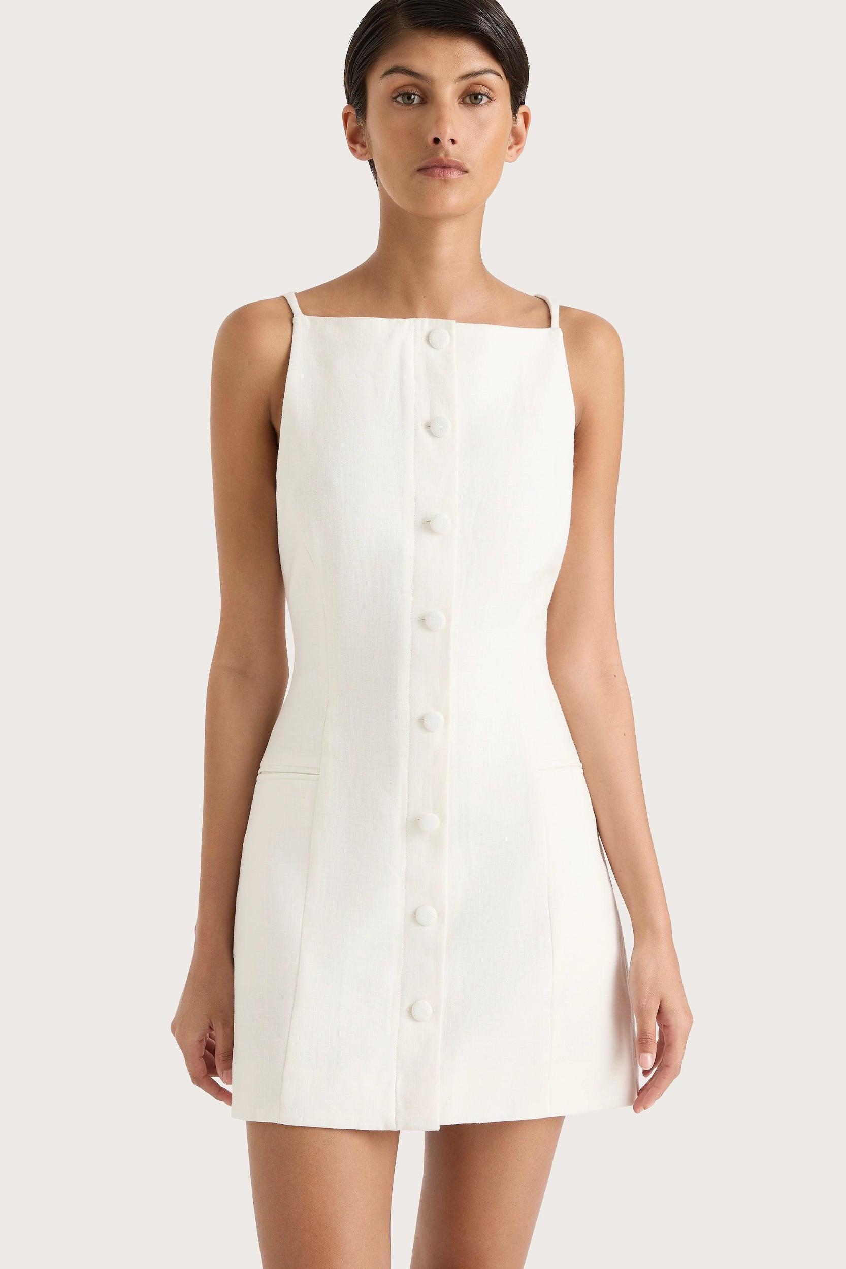 Ambra Mini Dress White Product Image