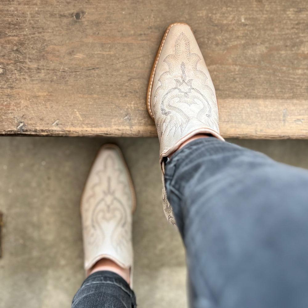 Cream Leather Hold A Grudge Booties Product Image