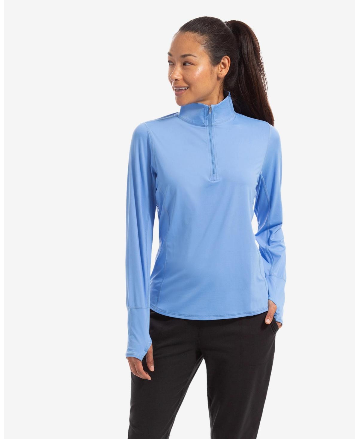 BloqUV Womens Upf 50+ Sun Protective Relaxed Mock Zip Top Product Image