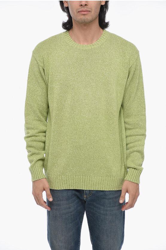 CORNELIANI Linen Blend Crewneck Pullover In Green Product Image