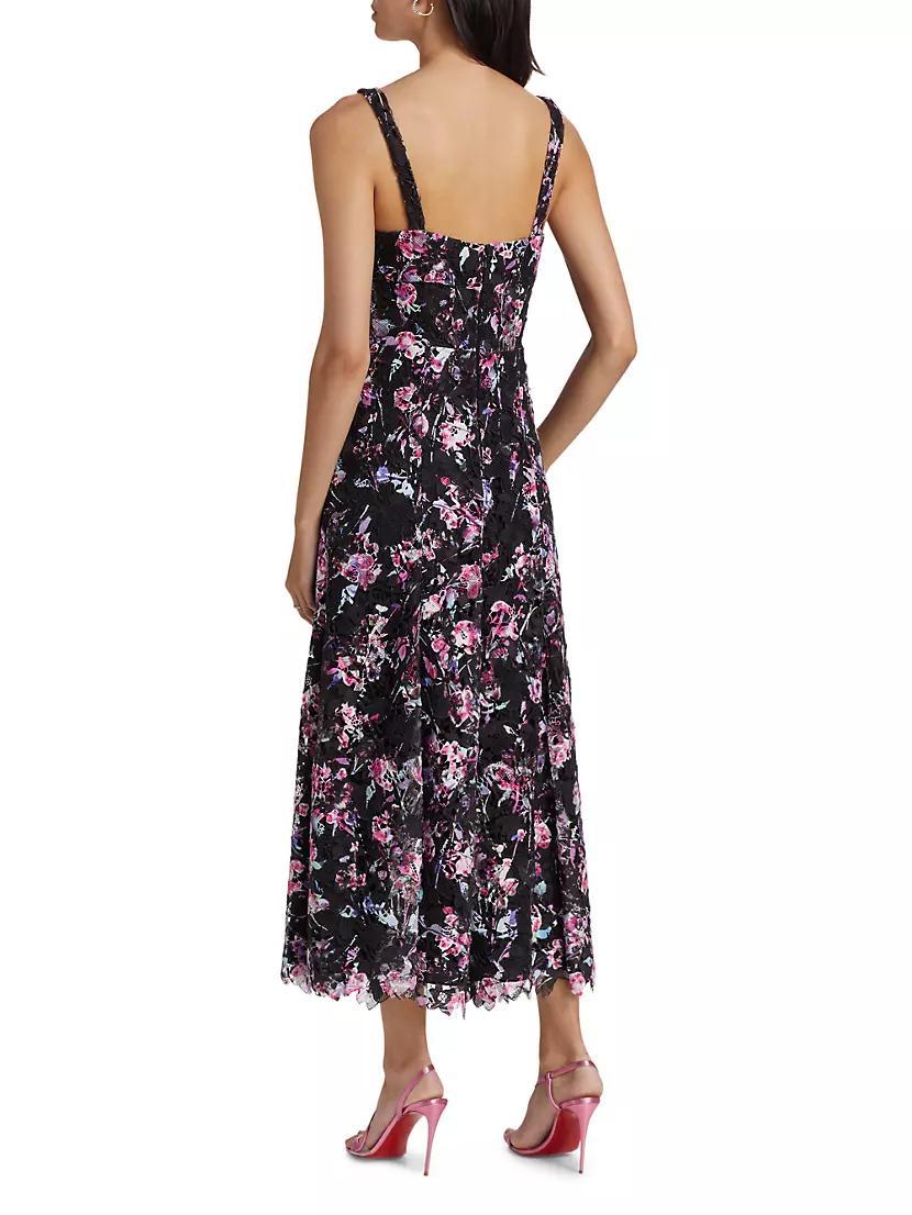 Manon Floral Lace Midi-Dress Product Image