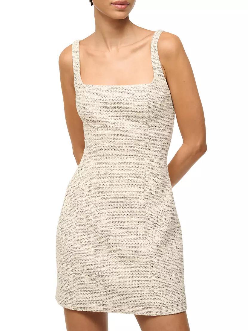 Edie Squareneck Tweed Minidress Product Image