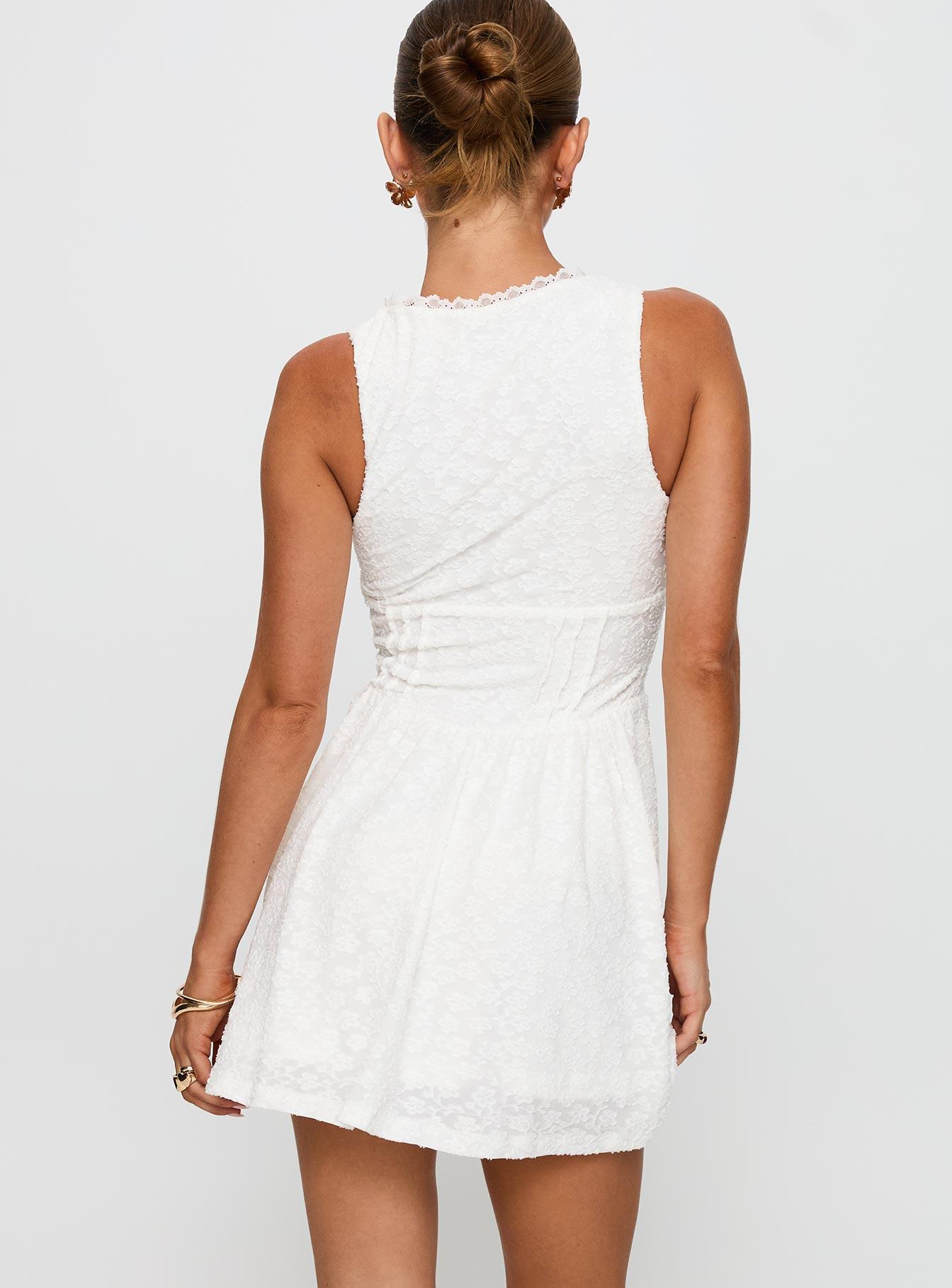 Loveluck Lace Mini Dress White Product Image