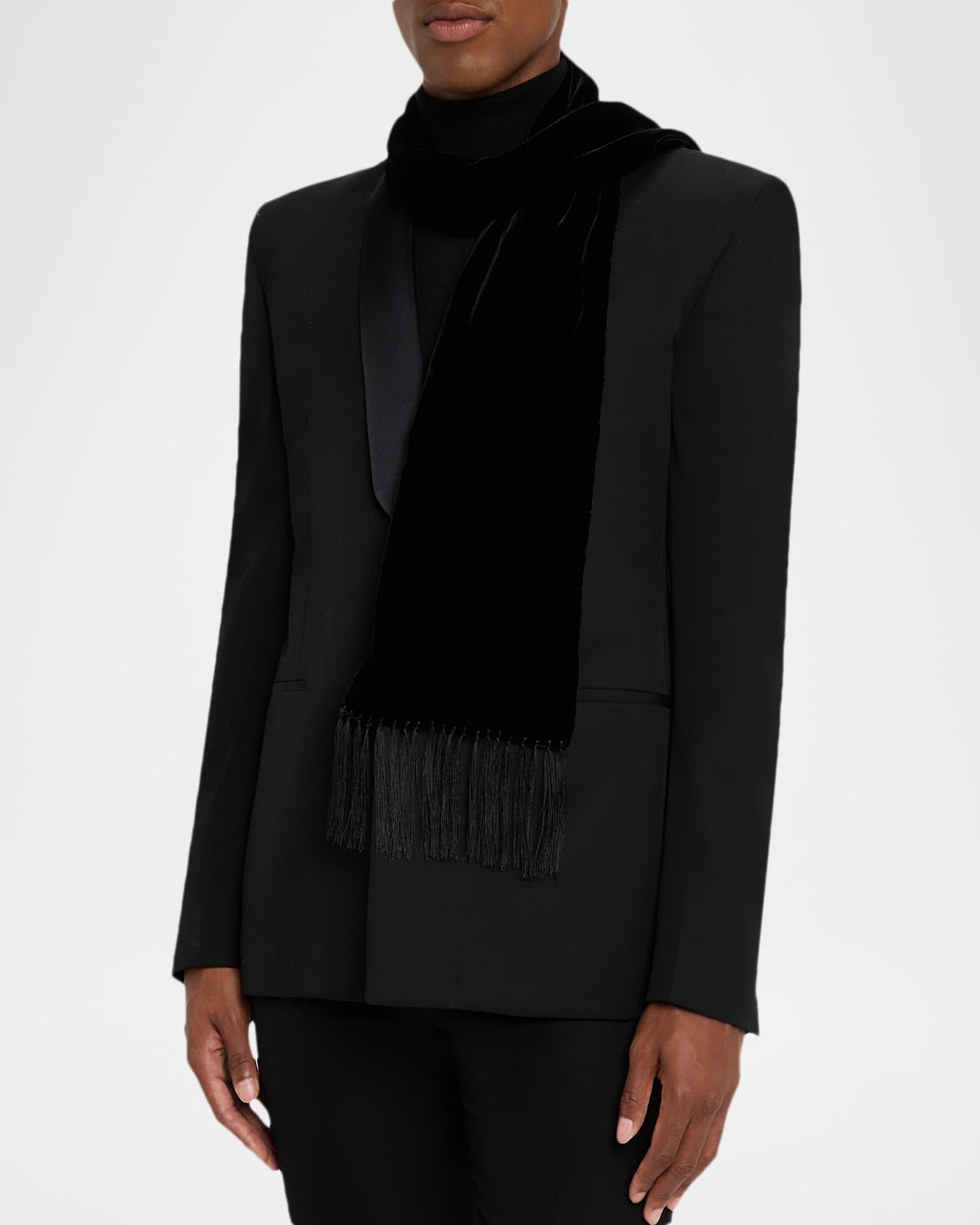 Men's Viscose and Velvet Evening Scarf Product Image