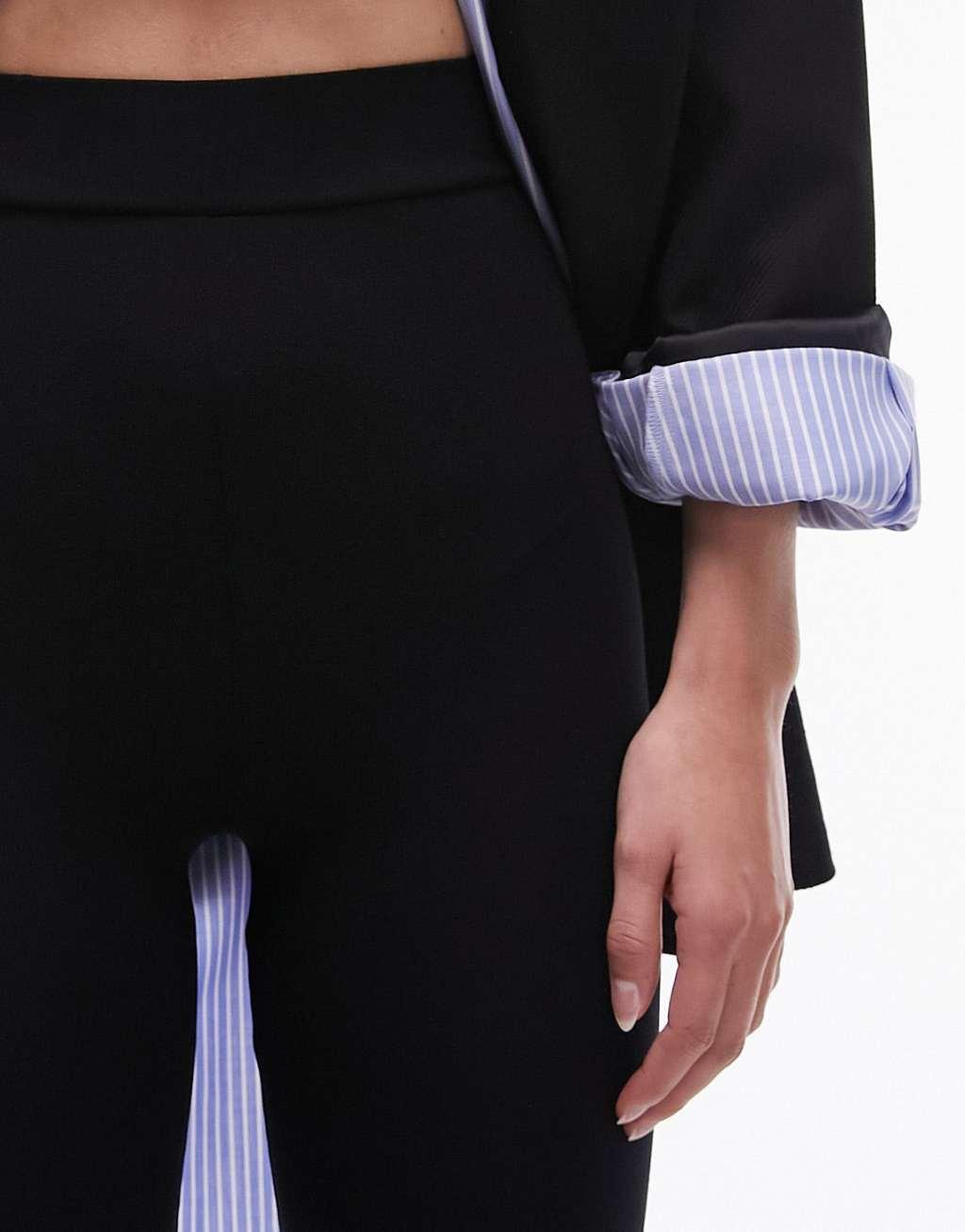 Topshop Tall high waist leggings in black Product Image