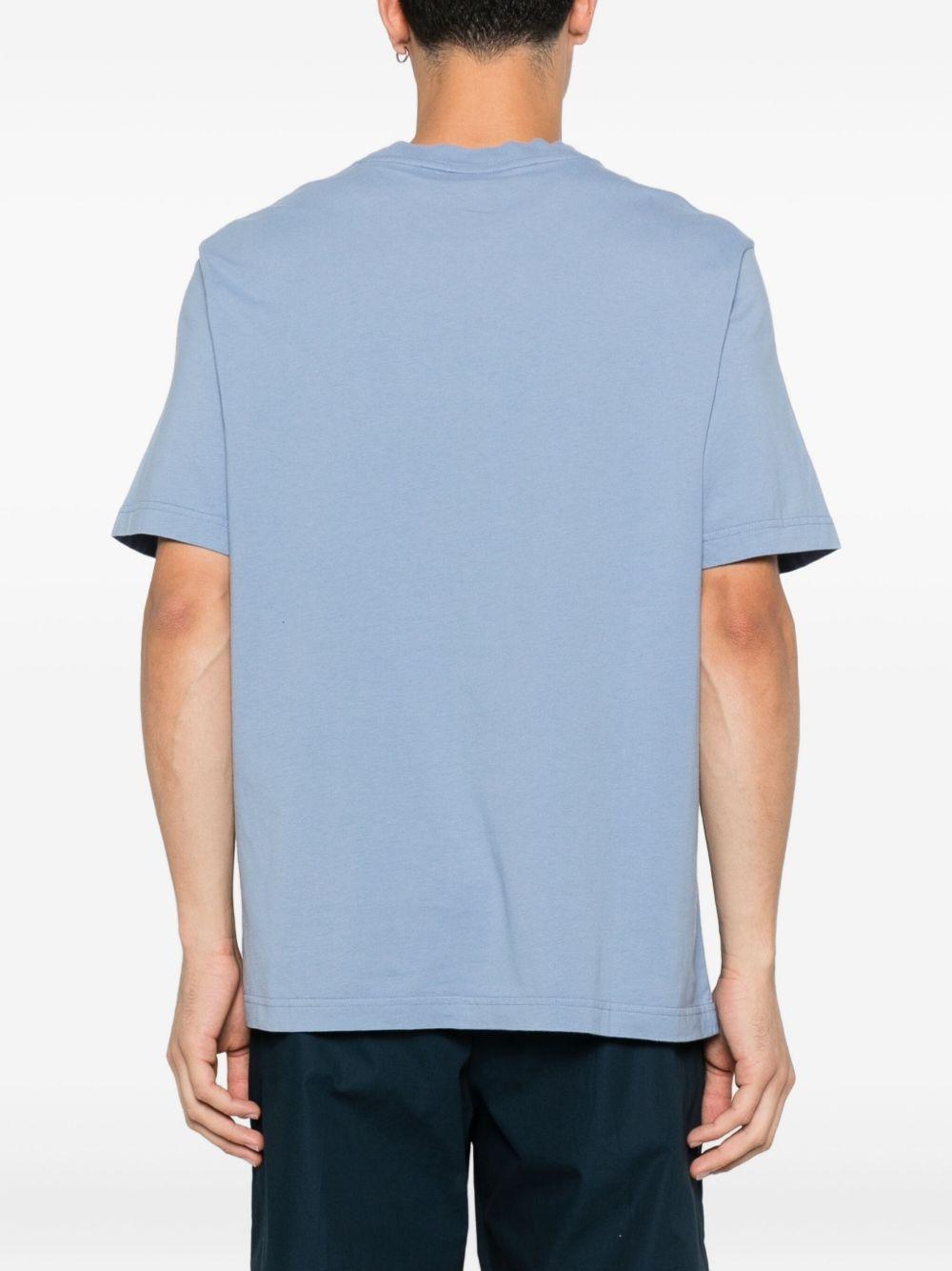 Standing Fox-embroidered cotton T-shirt Product Image