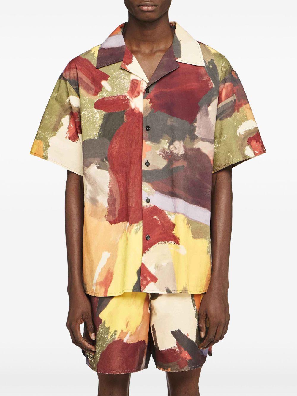 abstract-print cotton shirt Product Image