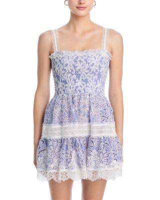 Aerin Lace Trim Mini Dress Product Image