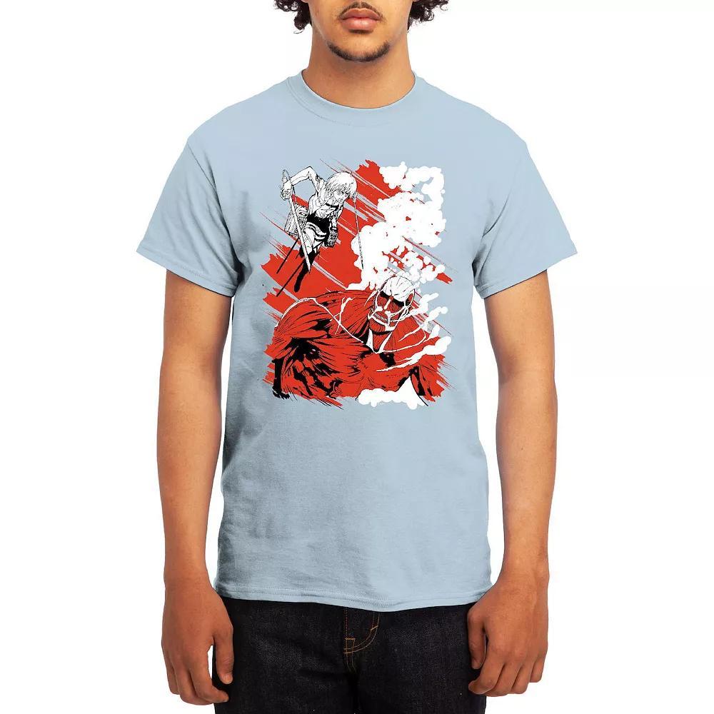 Mens Attack on Titan Eren Versus Colossal Titan Graphic Tee Product Image