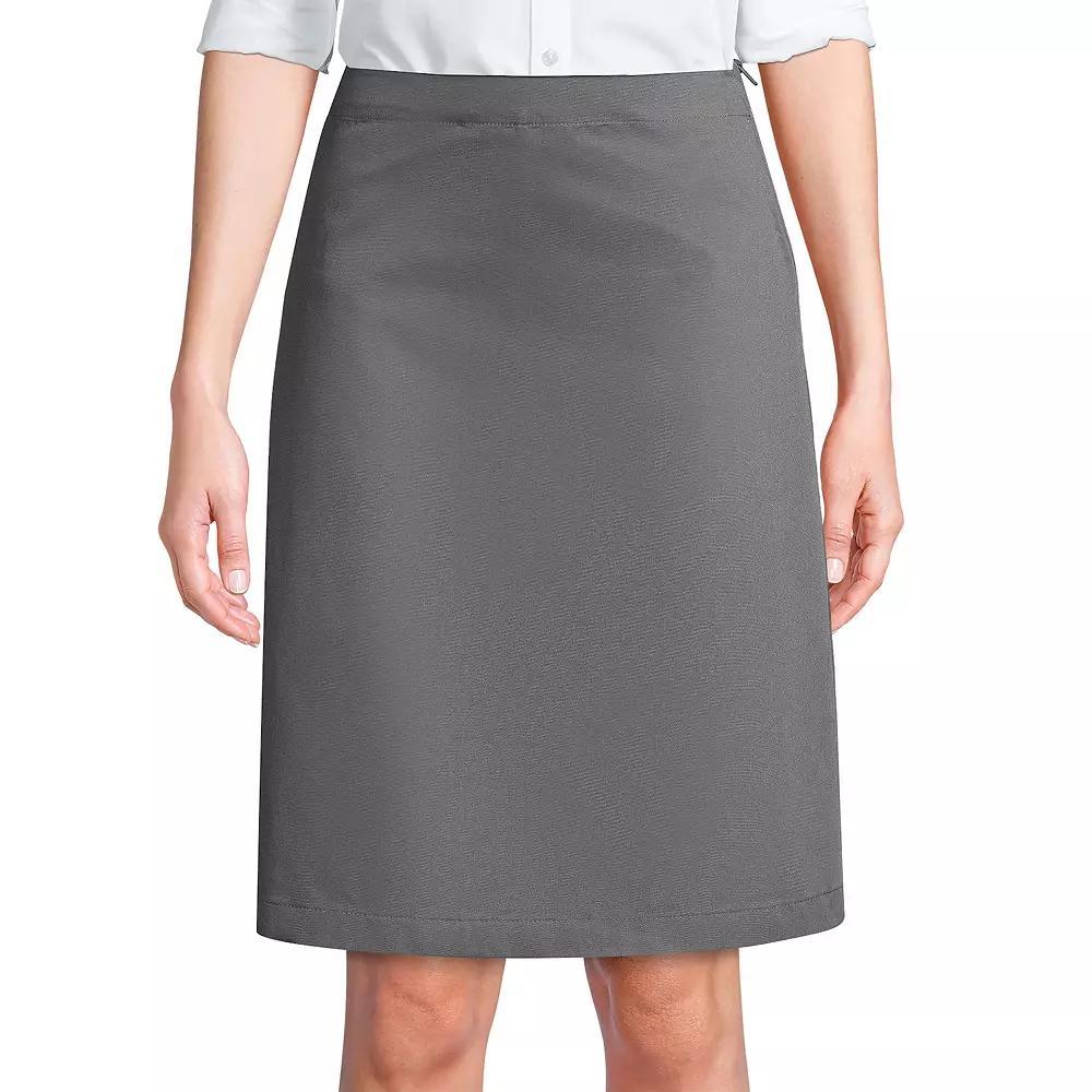 Women's Lands' End School Uniform Blend Chino Skort, Size: 0, Arctic Gray Product Image