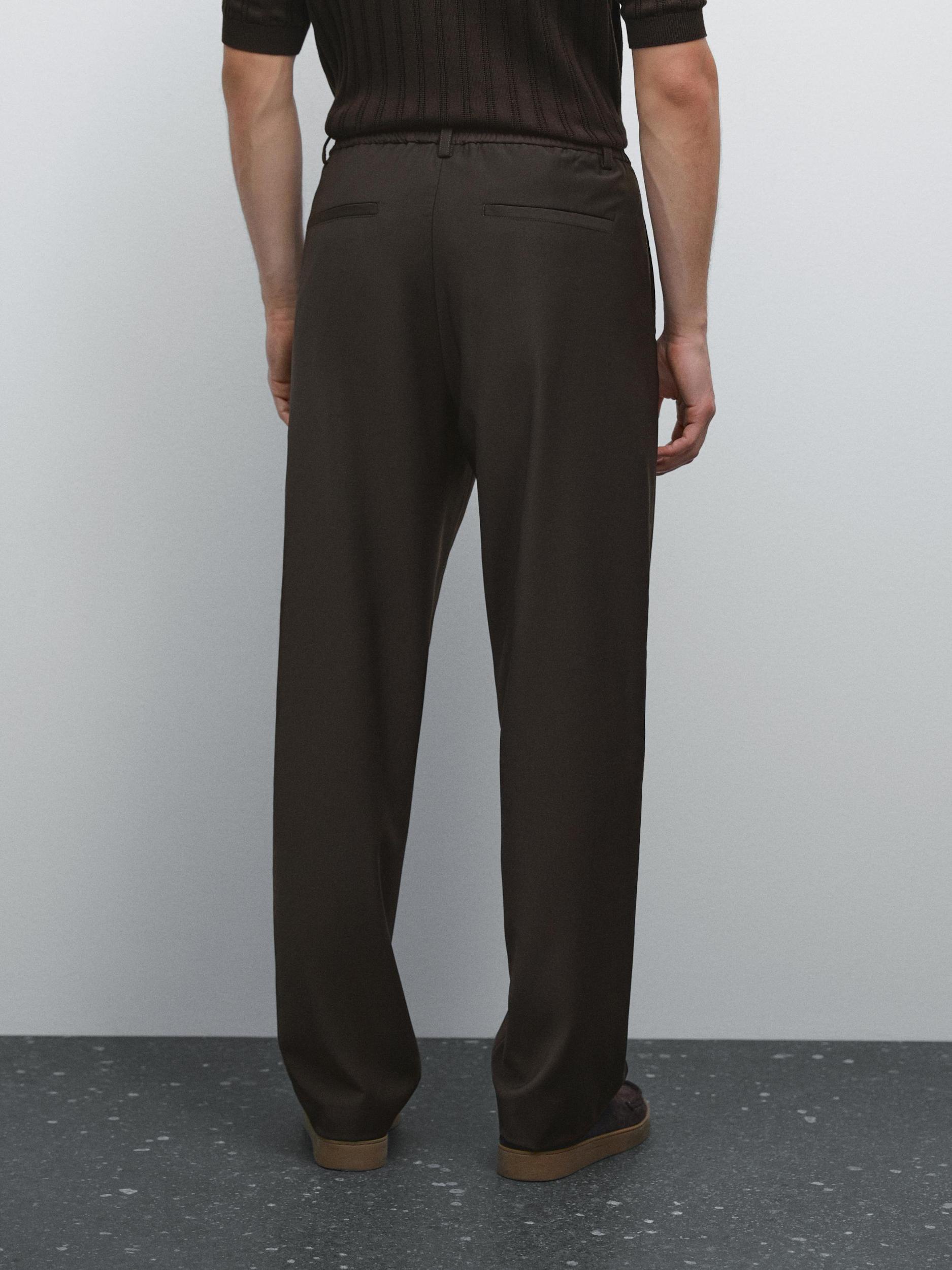 Wool blend jogger fit trousers Product Image