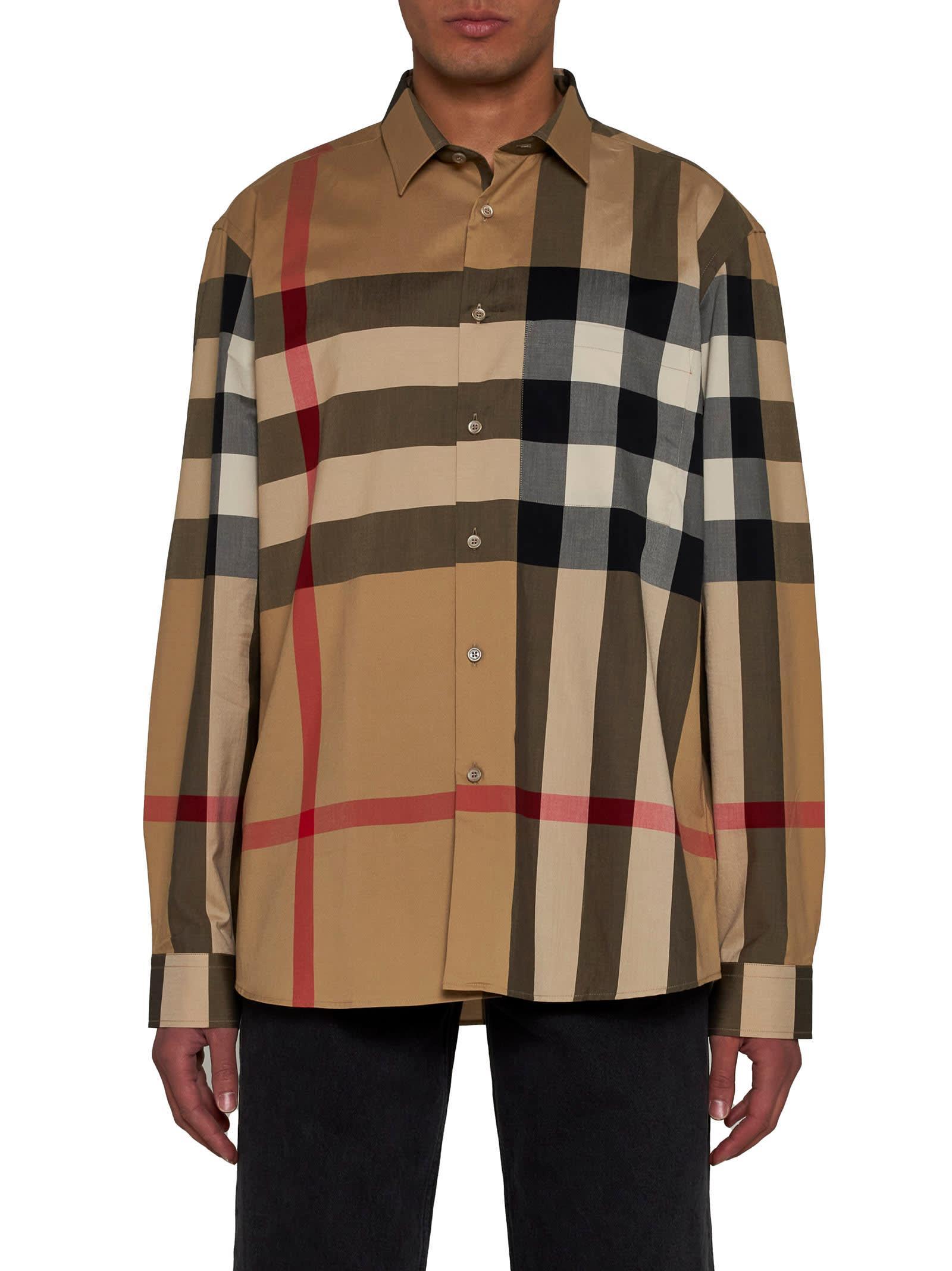 checkered cotton shirt Product Image