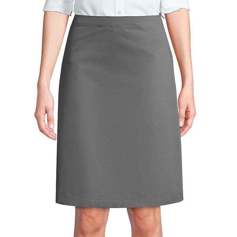 Women's Lands' End School Uniform Blend Chino Skort, Size: 0, Arctic Gray Product Image