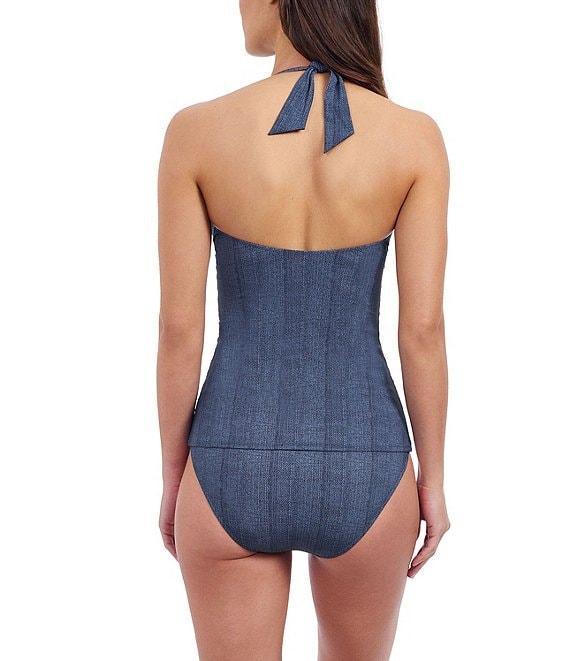 Profile by Gottex Flores Paisley Beaded D-Cup Bra Size V-Neck Tummy Control One Piece Swimsuit Product Image