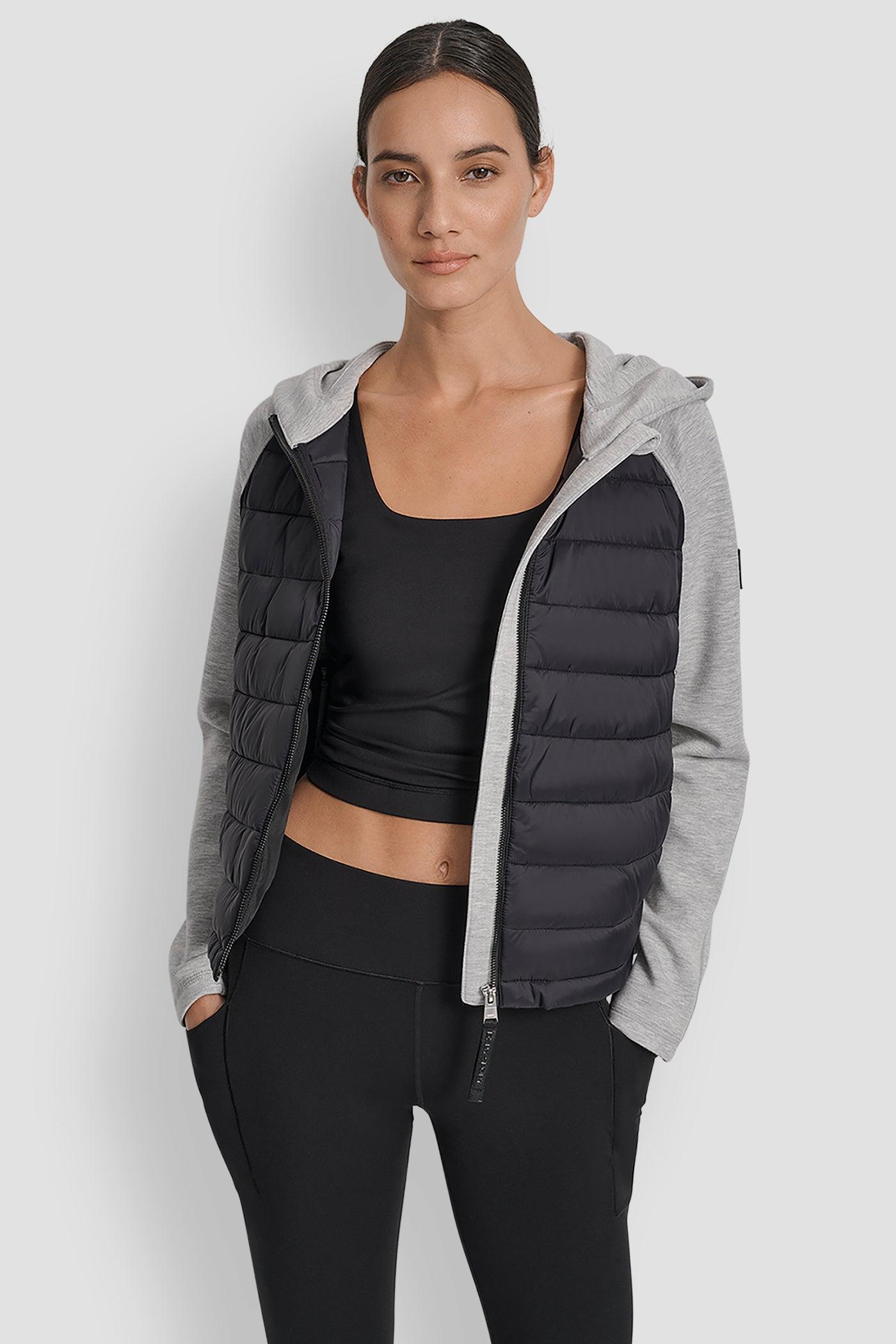 MIXED MEDIA HOODED HI LOW JACKET Product Image