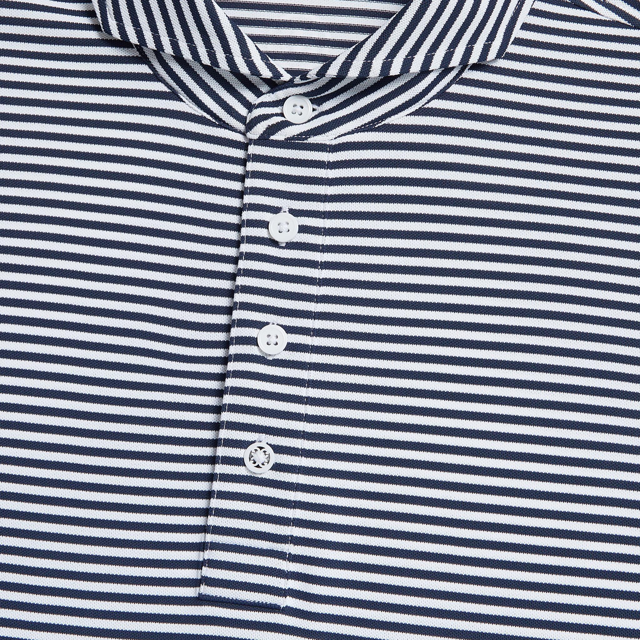 FEEDER STRIPE TECH PIQUÉ MODERN SPREAD COLLAR POLO Product Image