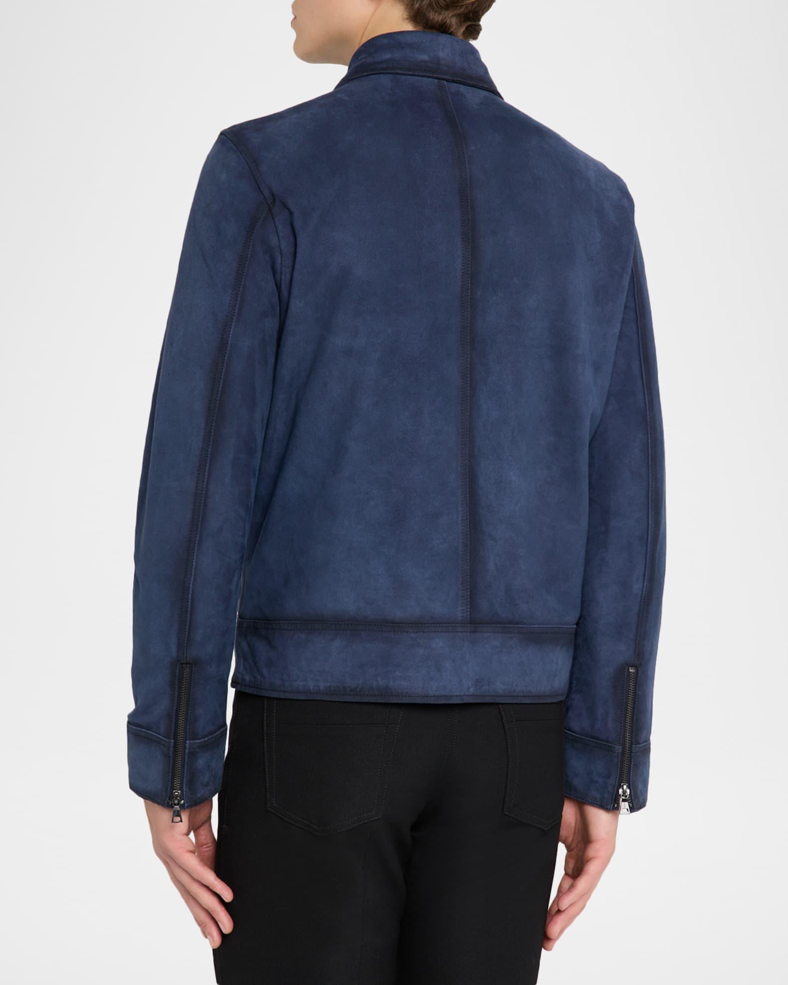 Men's Benjamin Zip Suede Jacket Product Image