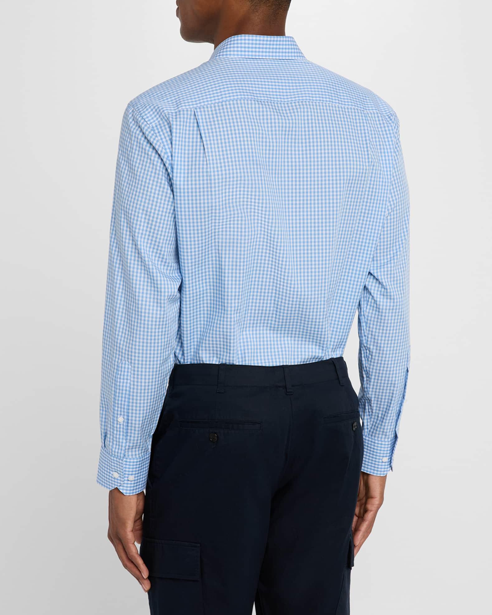 Men's Capri Cotton Mini-Plaid Sport Shirt Product Image