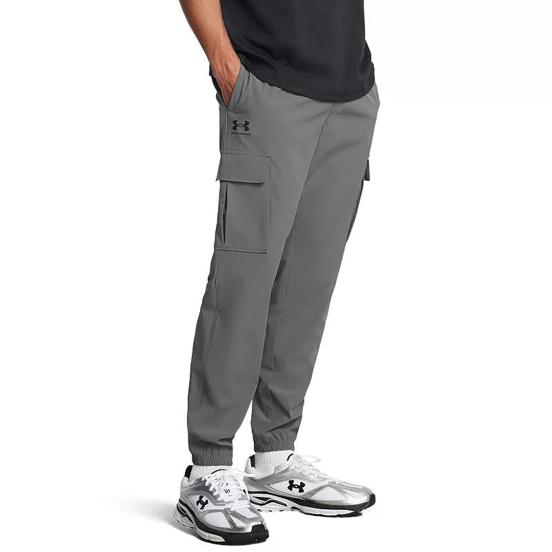Men's Under Armour Vibe Woven Cargo Pants, Size: Large, Marine Od Green Product Image