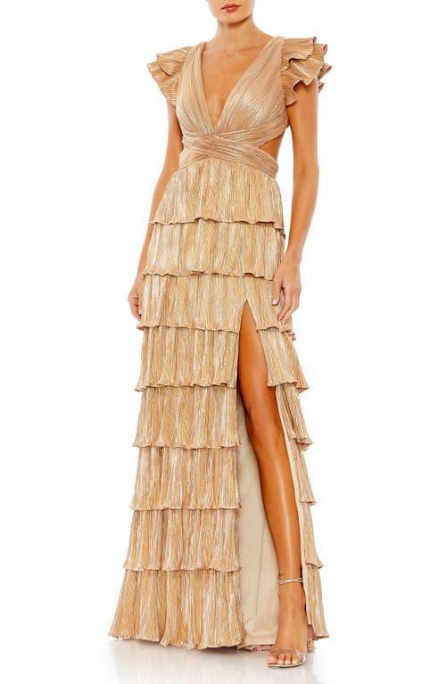 Womens Ieena Metallic Tiered Gown Product Image