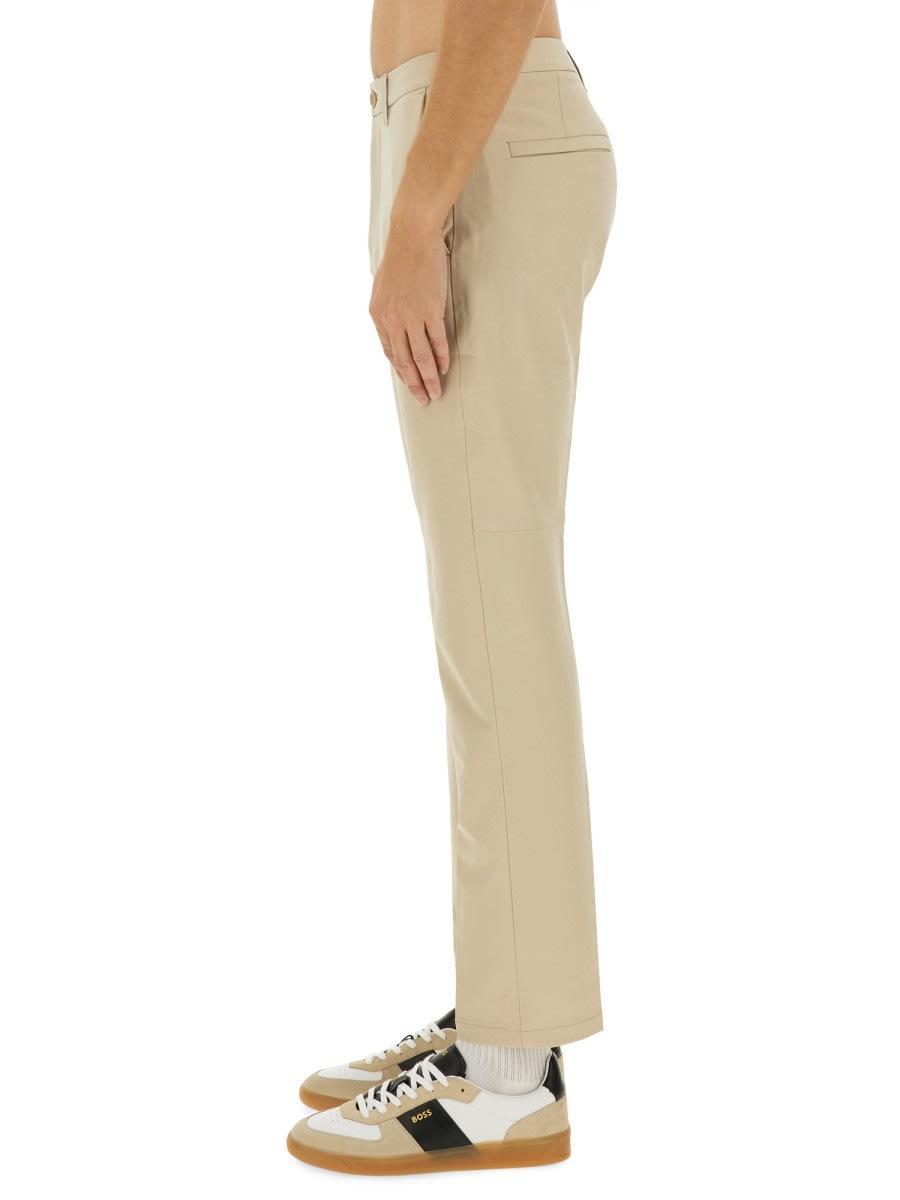 HUGO BOSS High-stretch Commuter Trousers In Beige Product Image