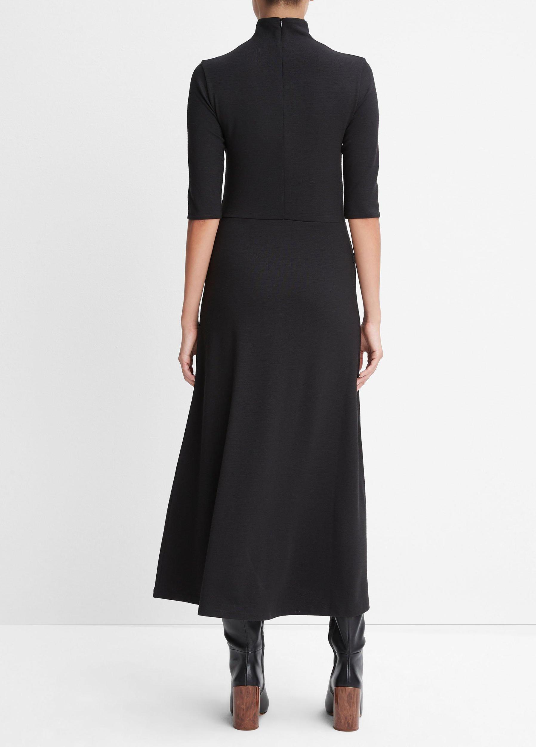 Womens Elbow-Sleeve Turtleneck Dress, Vine, Size XS Vince Product Image