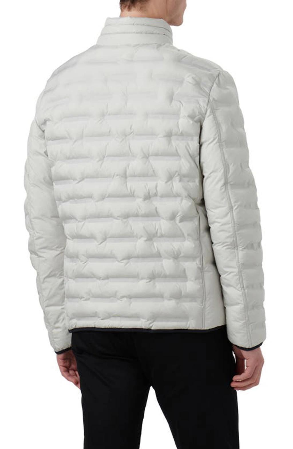BUGATCHI Quilted Bomber Jacket In Stone Product Image