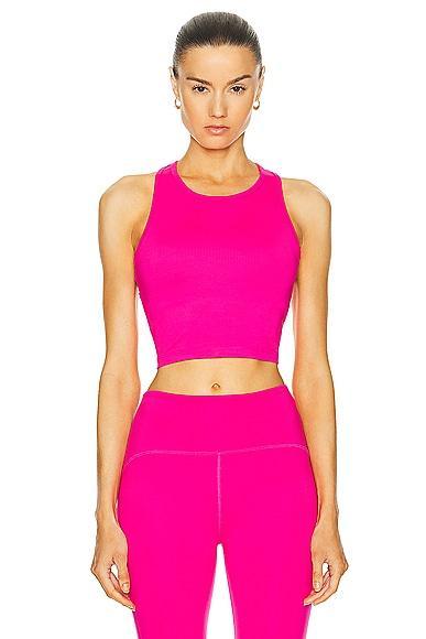 Beyond Yoga Power Beyond Strive Cropped Tank Top in Fuchsia Product Image