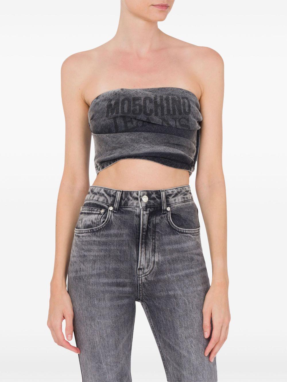denim crop top  Product Image