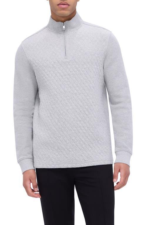BUGATCHI Quarter Zip Pullover In Cement Product Image