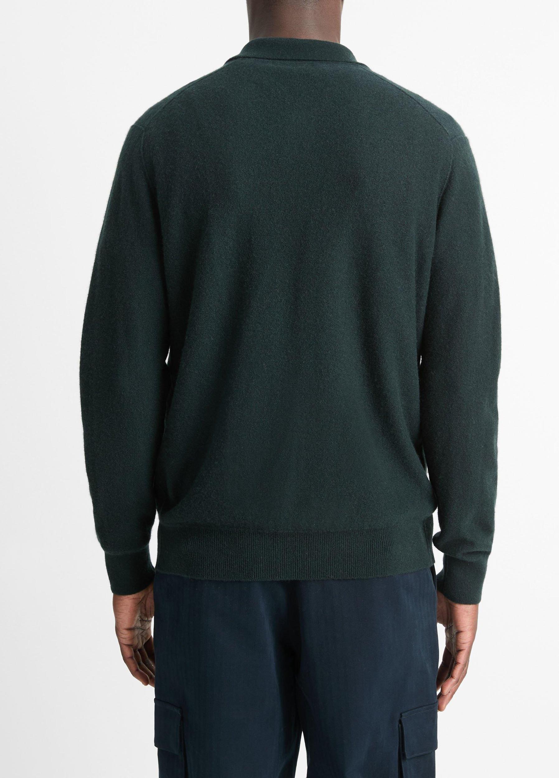 Plush Cashmere Johnny-Collar Polo Product Image