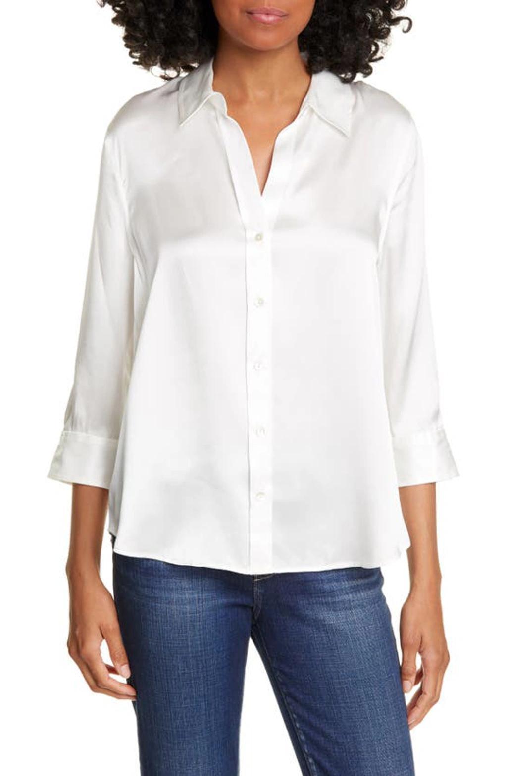 LAgence Dani Silk Charmeuse Blouse Product Image
