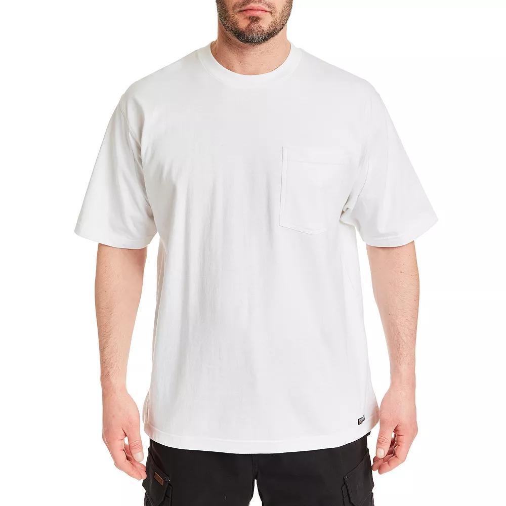 Men's Smith's Workwear Extended-Tail Cotton Crewneck Tee, Size: XL, White Product Image