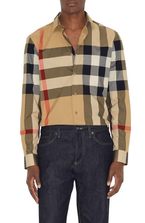 checkered cotton shirt Product Image