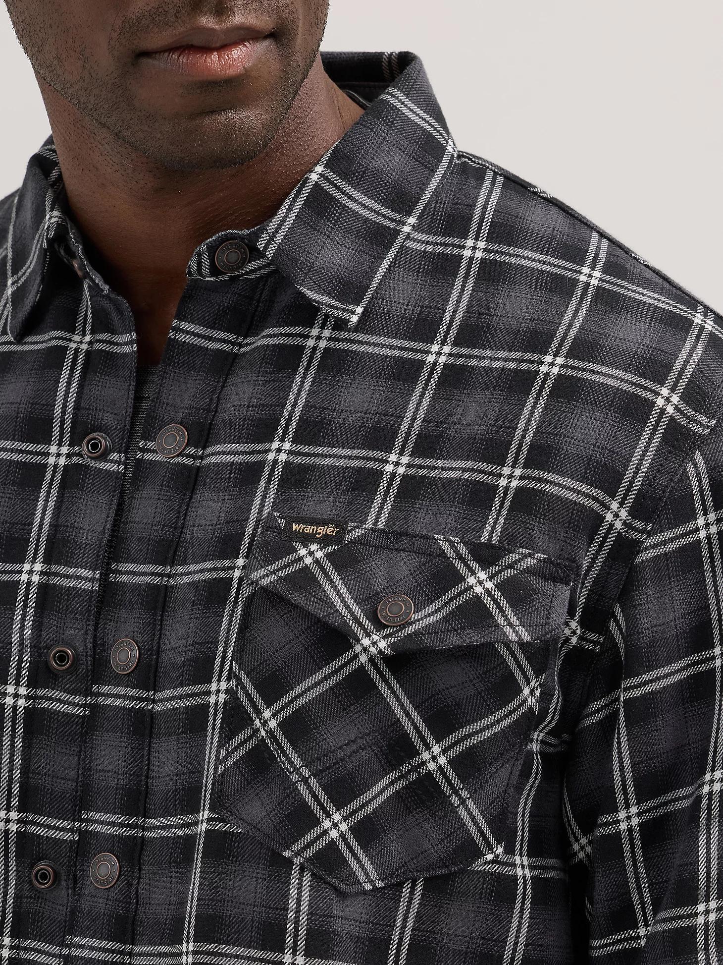 Men's Heavyweight Sherpa Lined Plaid Shirt Jacket | Men's JACKETS & OUTERWEAR | Wrangler® Product Image