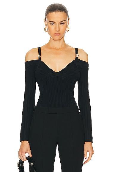 NICHOLAS Leah Off Shoulder Corset Long Sleeve Top Product Image