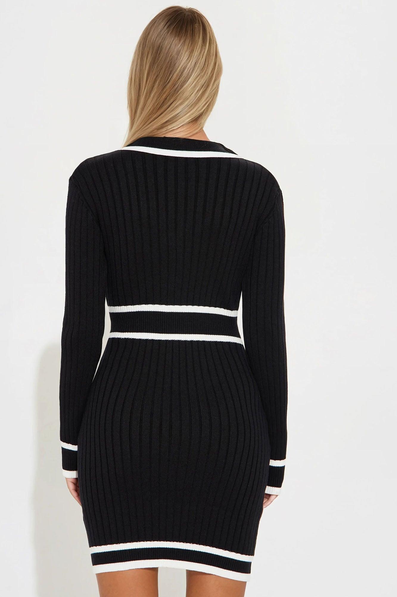 Moxie Sweater Mini Dress - Black Female Product Image