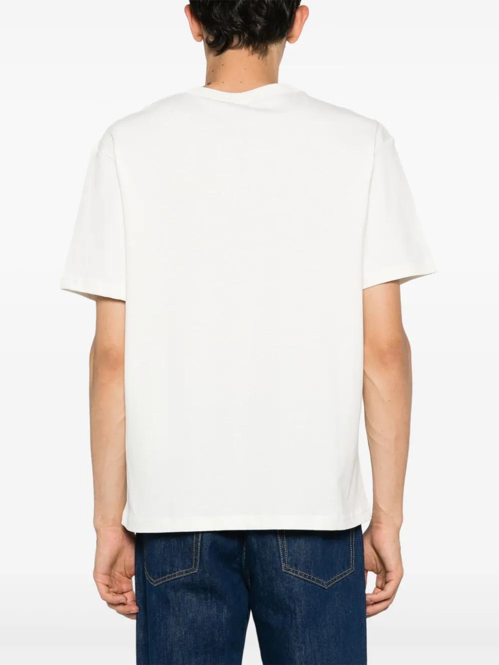 flocked-logo organic cotton T-shirt Product Image