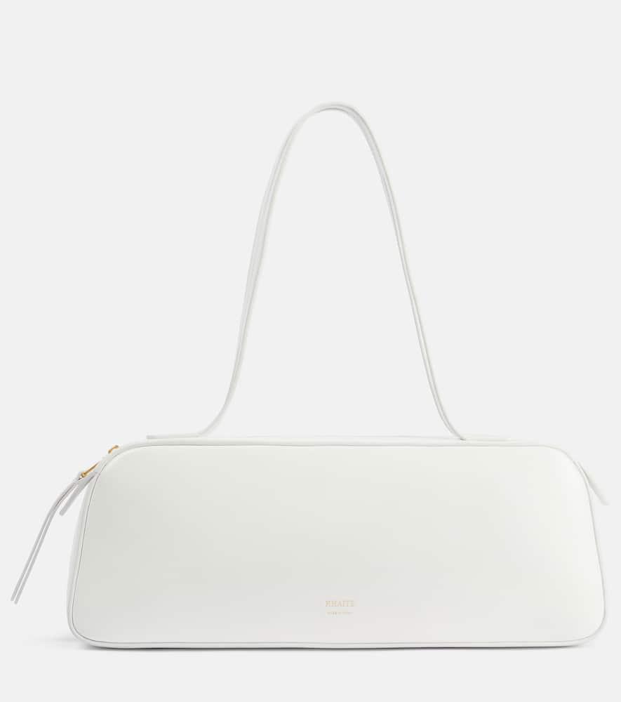 KHAITE Simona Leather Shoulder Bag In White Product Image