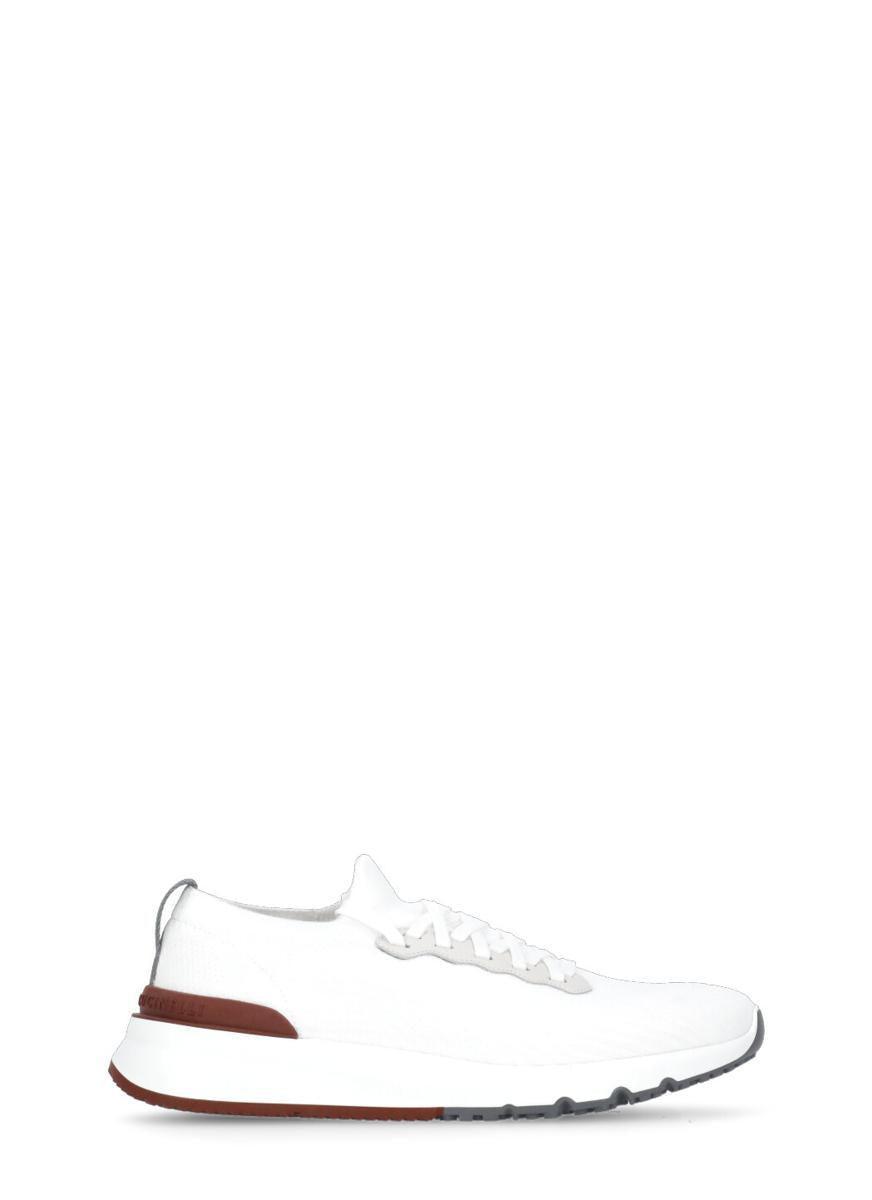 BRUNELLO CUCINELLI Cotton Knit Runners In White Product Image