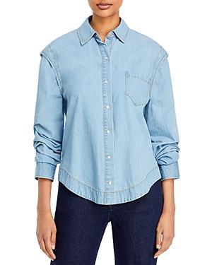Derek Lam 10 Crosby Marley Ruched Sleeve Shirt Product Image
