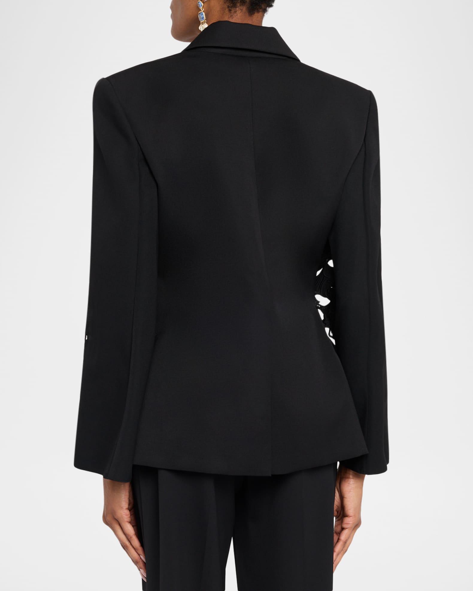 Botanical Guipure Single-Breasted Tailored Jacket Product Image
