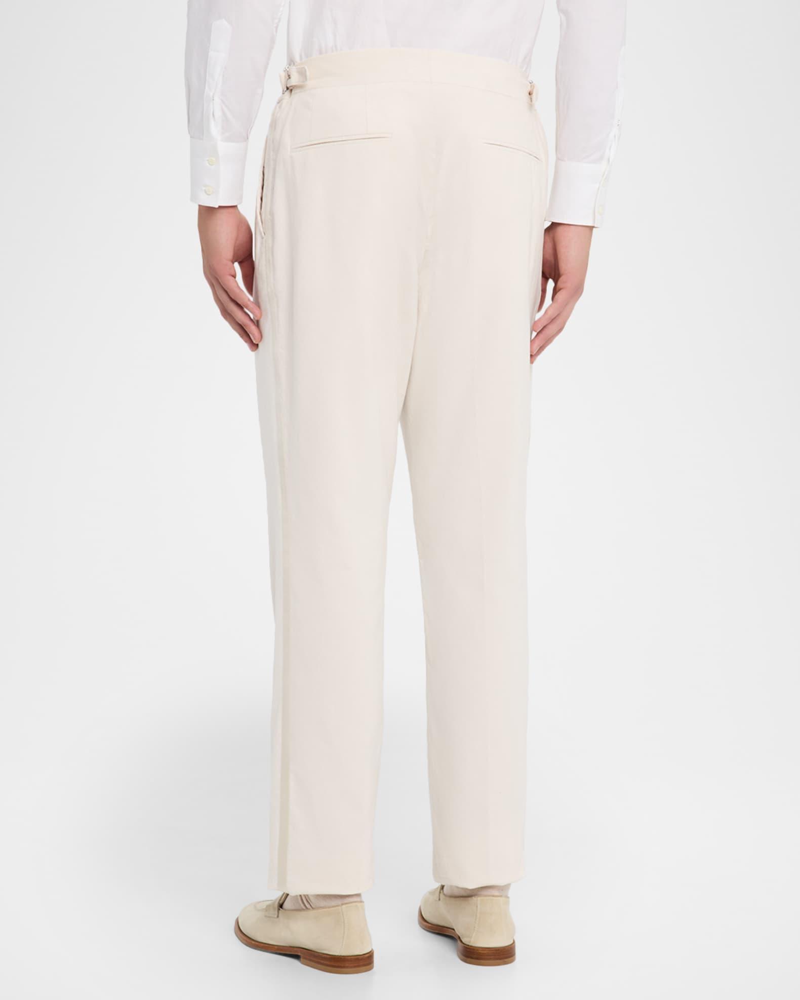 Men's High-Rise Corduroy Pleated Pants Product Image