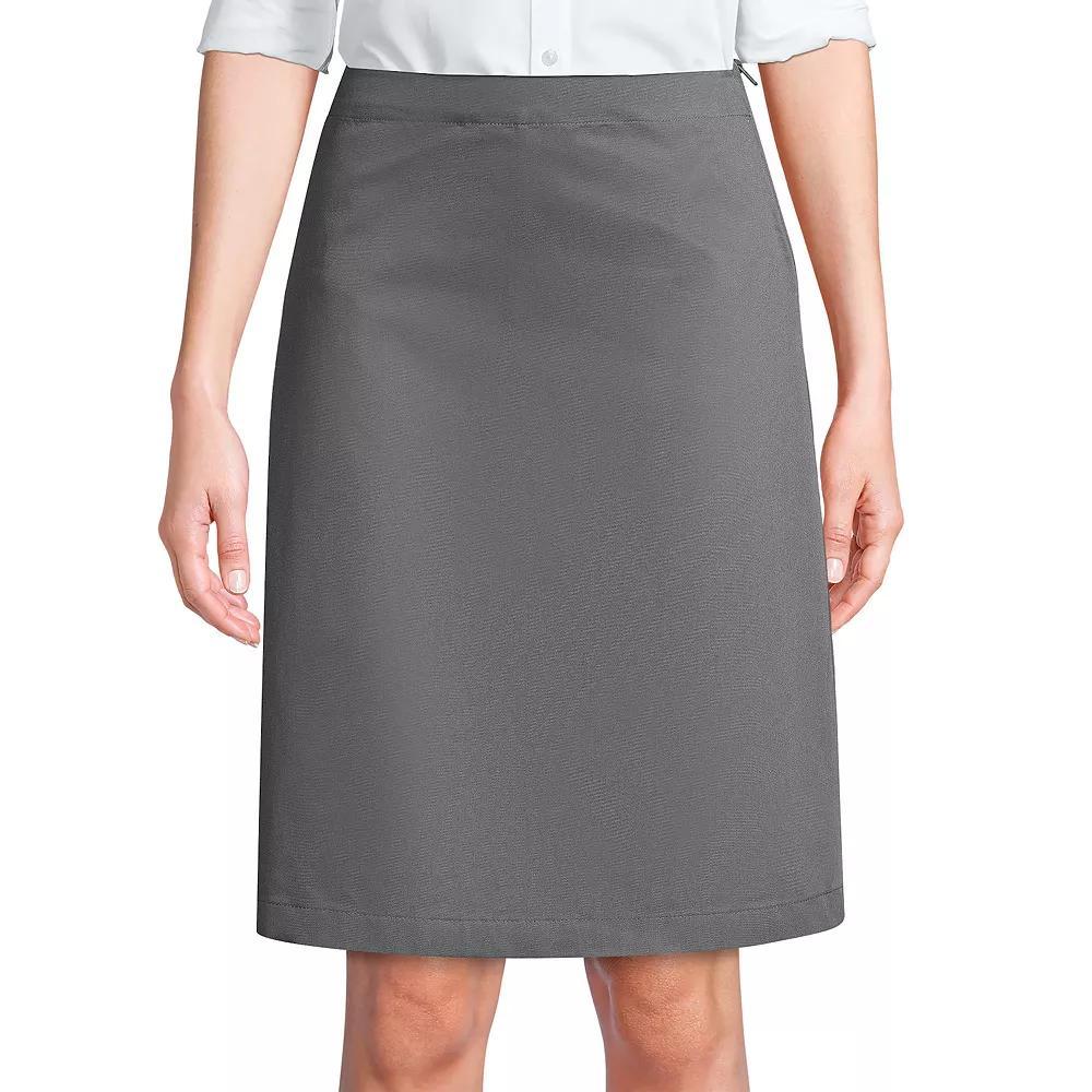 Women's Lands' End School Uniform Blend Chino Skort, Size: 0, Arctic Gray Product Image