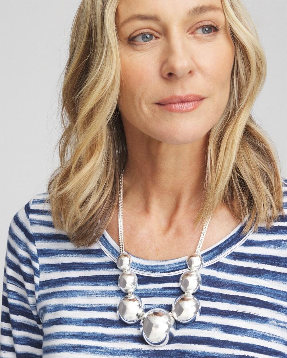 Silver Bib Necklace Product Image