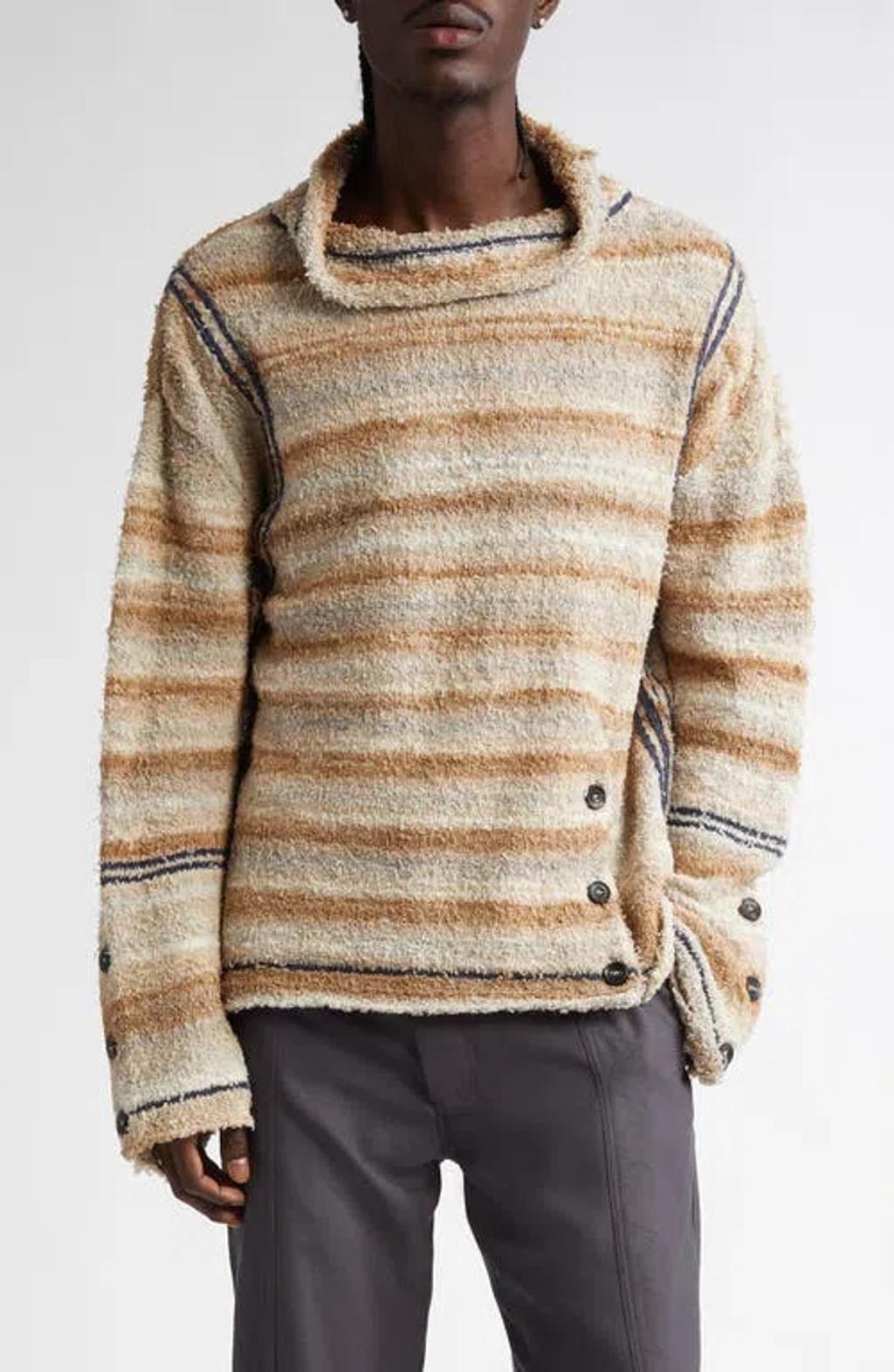 KIKO KOSTADINOV Beige Scarpitta Turtleneck In Beige& Grey Mix/grey Product Image